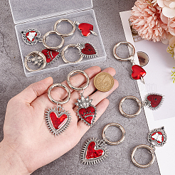 Gothic Herz Legierung Emaille Schuhe Charms&nbsp;HJEW-GO00051
