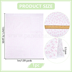 綿織物  服装アクセサリー  花柄  ピンク  1000x1600x0.1mm&nbsp;DIY-WH0308-839C