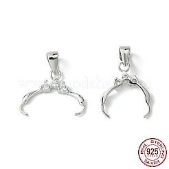 Антикоррозийное родиевое покрытие 925 стерлинговое серебро микропаве кубические цирконии подвески баилы STER-P034-35P