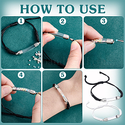 6 stücke 6 arten transparent glas fläschchen link armbänder&nbsp;BJEW-PH01888