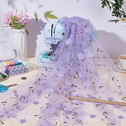 1шт полиэстеровая вышитая сетчатая ткань&nbsp;DIY-FG0008-42