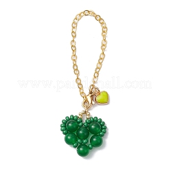 Colgante decorativo con cuentas de vidrio&nbsp;HJEW-MZ00107