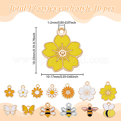 130шт 13 стиля сплава эмалевые подвески ENAM-AR0001-90