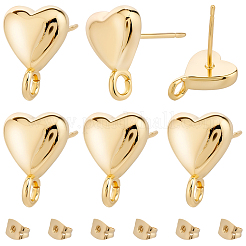 20 шт. латунные серьги-гвоздики&nbsp;KK-BBC0022-27