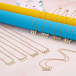 9 шт. 9 стиль ожерелья с цифрами&nbsp;NJEW-KS0001-05