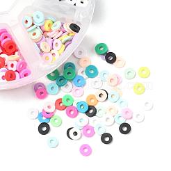 1200шт 8 цвета бусины из полимерной глины ручной работы CLAY-YW0001-15A