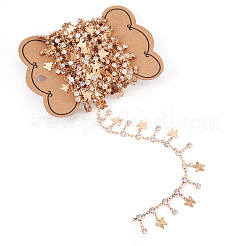 Цепи ручной работы со стразами и плоскими круглыми звеньями&nbsp;CHC-TA0001-35