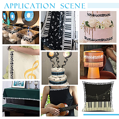 20 ярд 2-цветной полиэстеровой ажурной кружевной ленты для тиснения SRIB-PH0001-24