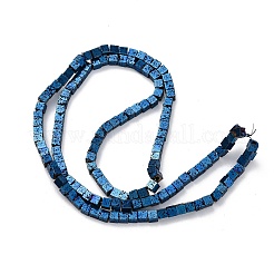 Гальванические бусины из натуральной лавы G-A256-B01-02G