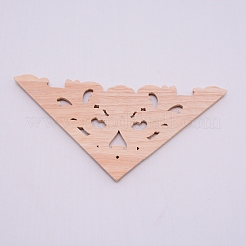 Artisanat d'applique onlay sculpté en bois massif naturel&nbsp;WOOD-WH0107-25