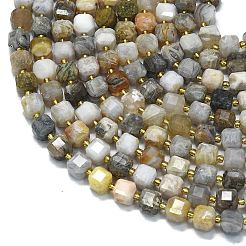 Природные бамбуковых листьев агат бисер нитей G-K389-A33-01