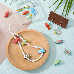 10 pièce 10 styles de perles en céramique et porcelaine faites à la main&nbsp;PORC-TA0001-37