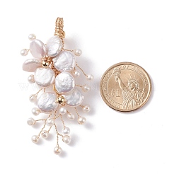 Spilla di perle keshi naturali con corpetto da sposa&nbsp;JEWB-BR00061-01