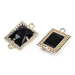 Натуральный обсидиан граненые прямоугольные звенья&nbsp;G-I375-07G-01