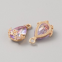 Pendentifs en forme de larme en résine&nbsp;RESI-WH0035-55I