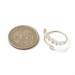 Открытое кольцо с натуральным культивированным пресноводным жемчугом RJEW-JR00633