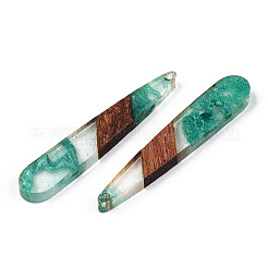 Подвески из прозрачной смолы и ореха&nbsp;X-RESI-ZX017-56