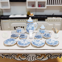 Фарфоровый мини-чайный сервиз&nbsp;DJEW-AR0001-13