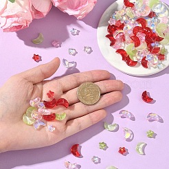 100шт 2 стиля прозрачные стеклянные бусины&nbsp;GLAA-YW0005-14A