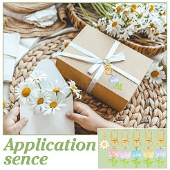 20 шт. 2 стиля подвески из акрилового стекла в виде цветов украшения&nbsp;HJEW-PH0001-82