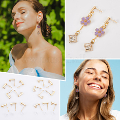 Прямоугольные серьги-гвоздики из нержавеющей стали 304 STAS-UN0058-32G