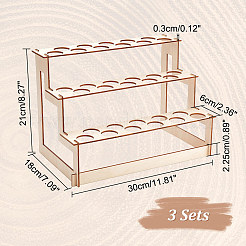 3-stöckiger Eistütenständer aus Holz&nbsp;ODIS-WH0017-090