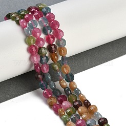 Натуральный белый нефрит имитация турмалина нити бусин&nbsp;G-H062-B01-02