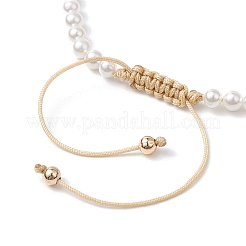 Bracelets de perles tressées en perles de coquillage&nbsp;BJEW-JB11479-04