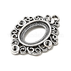 Тибетский стиль сплава кулон горный хрусталь и кабошон с открытой спиной настройки TIBEP-R304-021AS-LF