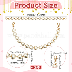 Ccb пластиковое сердце бисер кошелек декоративные цепочки&nbsp;AJEW-WH0248-895G