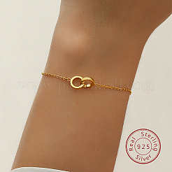 Anelli intrecciati 925 braccialetti a maglie in argento sterling&nbsp;MA5279-1