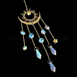 Латунные большие подвесные украшения HJEW-M005-04C-G