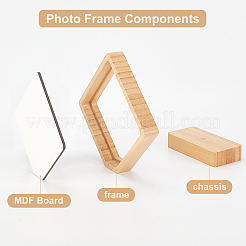 Mdf board wärmeübertragungsrohlinge fotorahmen&nbsp;DIY-WH0204-74