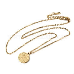 Подвески-медали с иерусалимским крестом из нержавеющей стали 304&nbsp;LS-NJEW-D349-01G