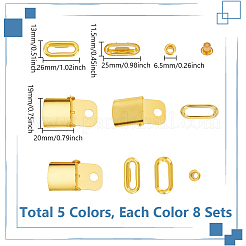 40 пакет 5 цвета наборы для регулировки фуражки из железа и латуни&nbsp;FIND-GA0007-45