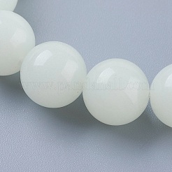 Bracciale elasticizzato in pietra sintetica luminosa&nbsp;BJEW-P203-10mm-01B