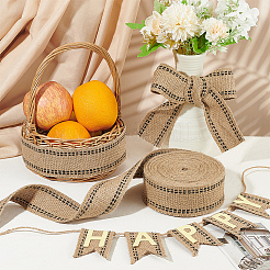 Плоская джутовая лента длиной 10 м с точечным краем.&nbsp;OCOR-WH0003-017