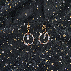 Нейлоновая сетчатая ткань с узором звезды DIY-WH0569-01C