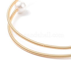 Bracciale rigido rotondo con perline malocchio con perle&nbsp;BJEW-JB08328