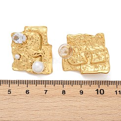 Серьги-гвоздики из нержавеющей стали 304 с кубическим цирконием EJEW-Z110-03G-01