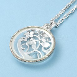 Collana pendente in lega di fiori e lente d'ingrandimento per donna&nbsp;MAGL-PW0001-01S
