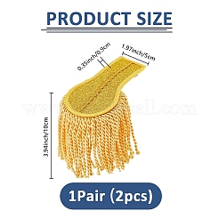 Съемные погоны с кисточками из ткани AJEW-WH0460-128