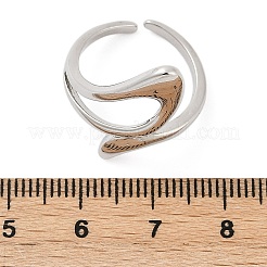 Полые треугольные латунные открытые манжеты для женщин RJEW-G343-13P