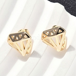 Латунные серьги обруча EJEW-D320-10G