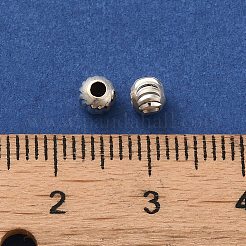 925 perline distanziatrici rotonde ondulate in argento sterling&nbsp;STER-K178-02A-S