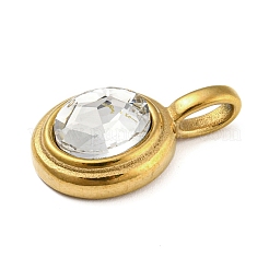 Подвески из позолоченной нержавеющей стали 304 со стразами&nbsp;STAS-Q253-01G-01