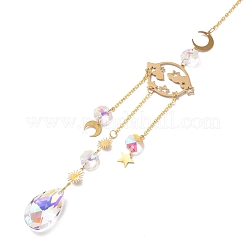 Кулон в виде ловца солнца из граненого стекла&nbsp;AJEW-A037-11G