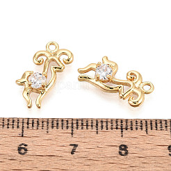 Подвески из латуни с прозрачным фианитом&nbsp;KK-T077-58G