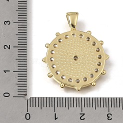Pendenti in zirconi cubici trasparenti in micro pavè di ottone&nbsp;KK-C262-19G