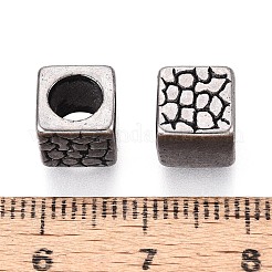 Крупные бусины с текстурой из нержавеющей стали 304 в европейском стиле&nbsp;STAS-T072-110AS